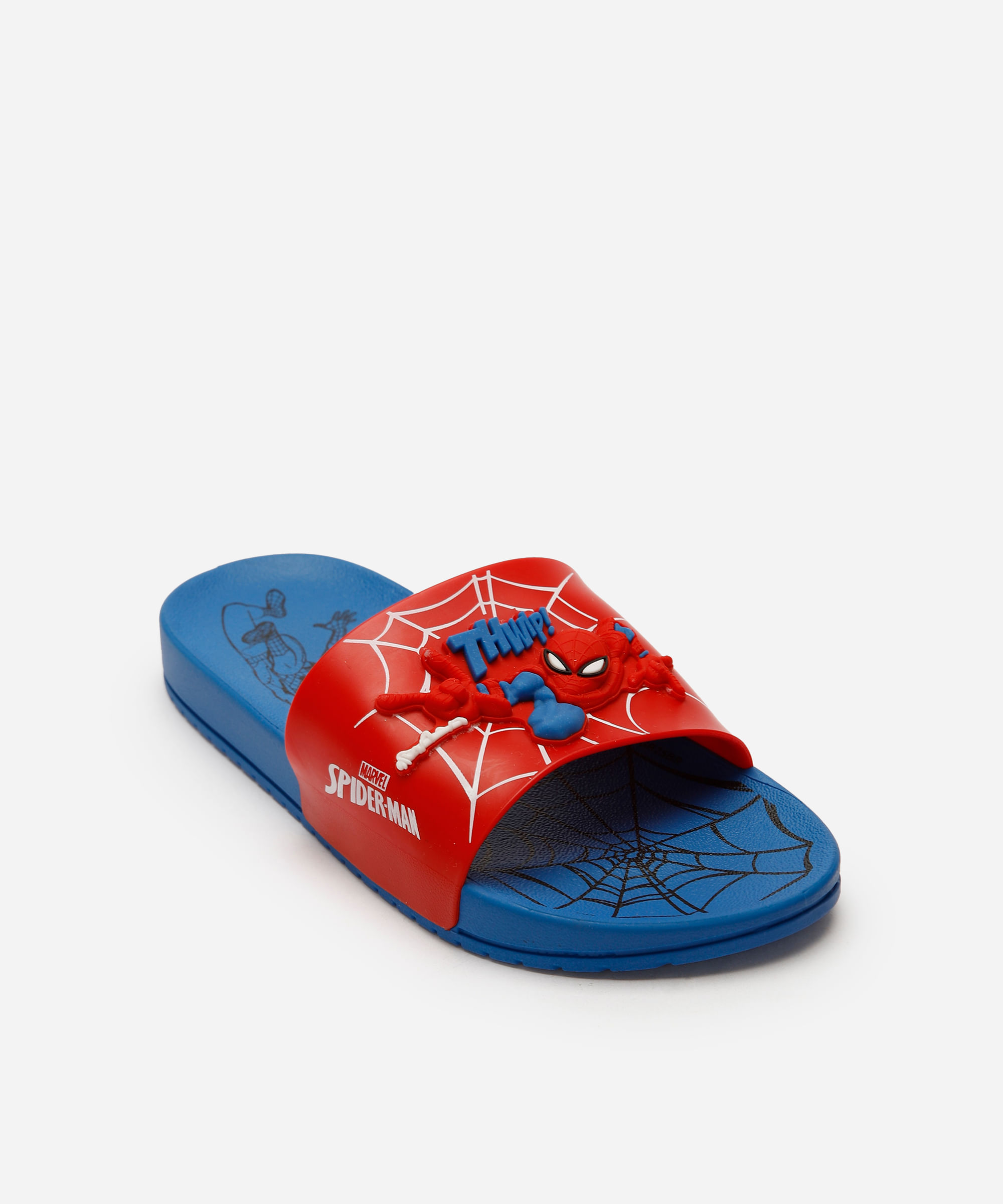 chinelo slide infantil homem aranha azul