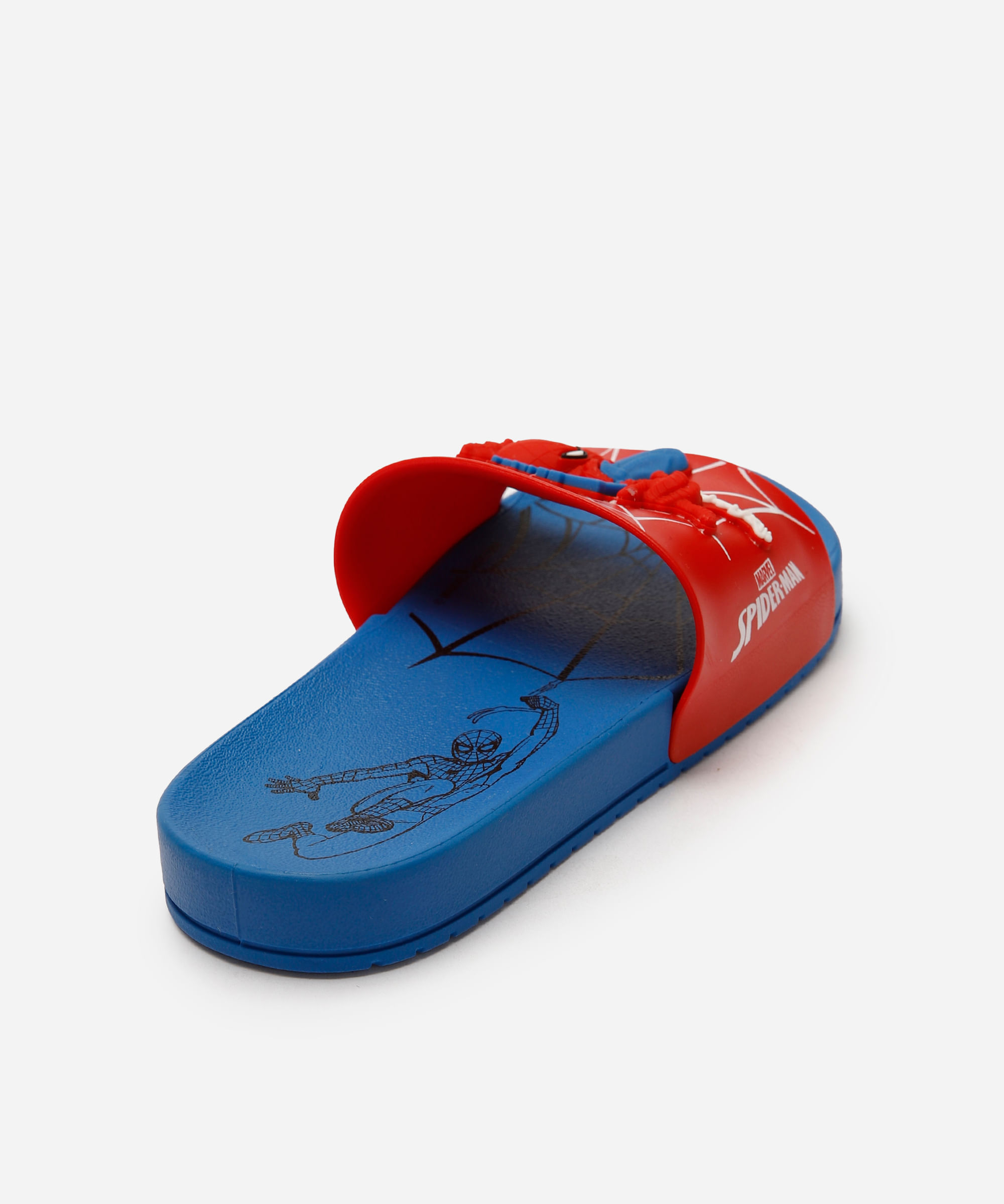 chinelo slide infantil homem aranha azul