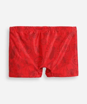 sunga bebê boxer infantil  spiderman - vermelho escuro