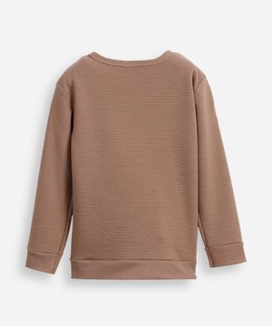 blusa infantil manga longa homem aranha texturizada bege