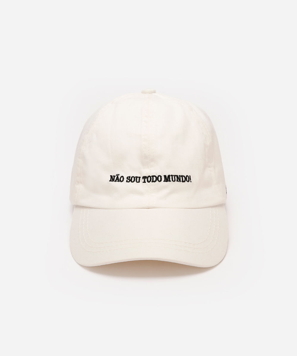 boné de sarja aba curva não sou todo mundo - off white