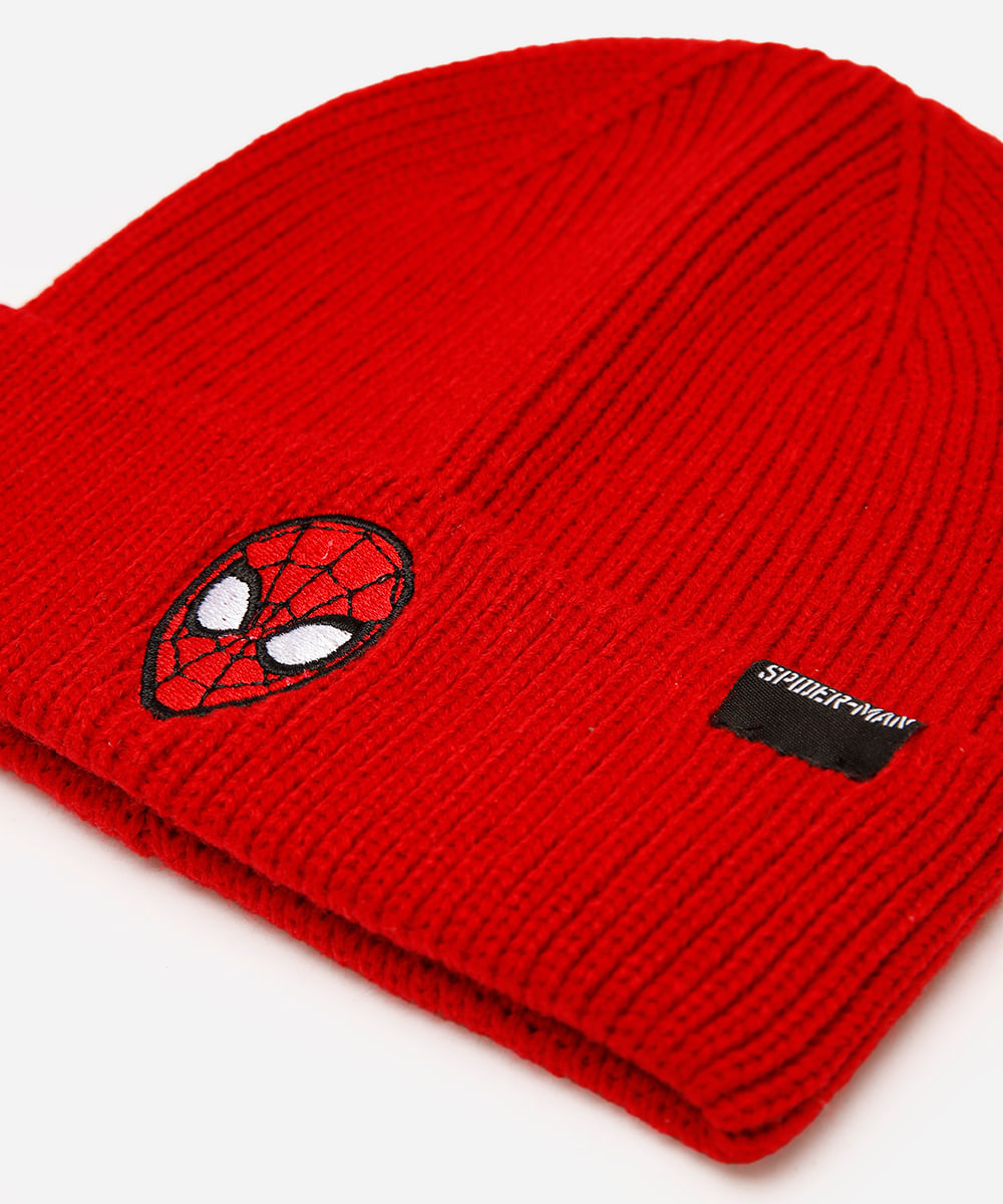 gorro infantil homem aranha vermelho