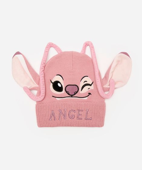 gorro infantil texturizado angel rosa