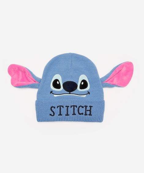 gorro infantil texturizado stitch azul