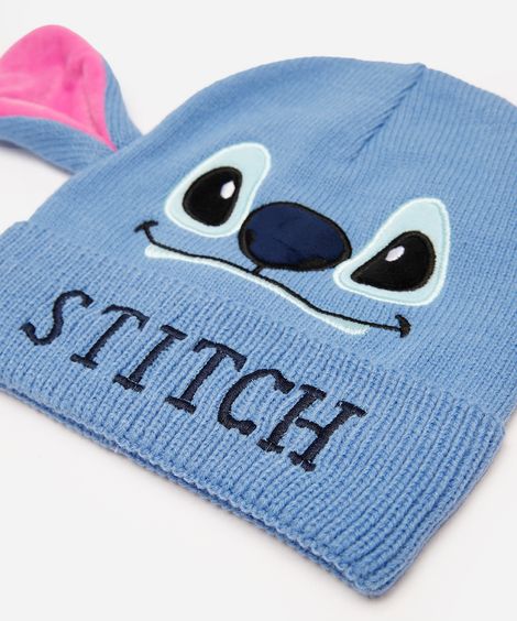 gorro infantil texturizado stitch azul