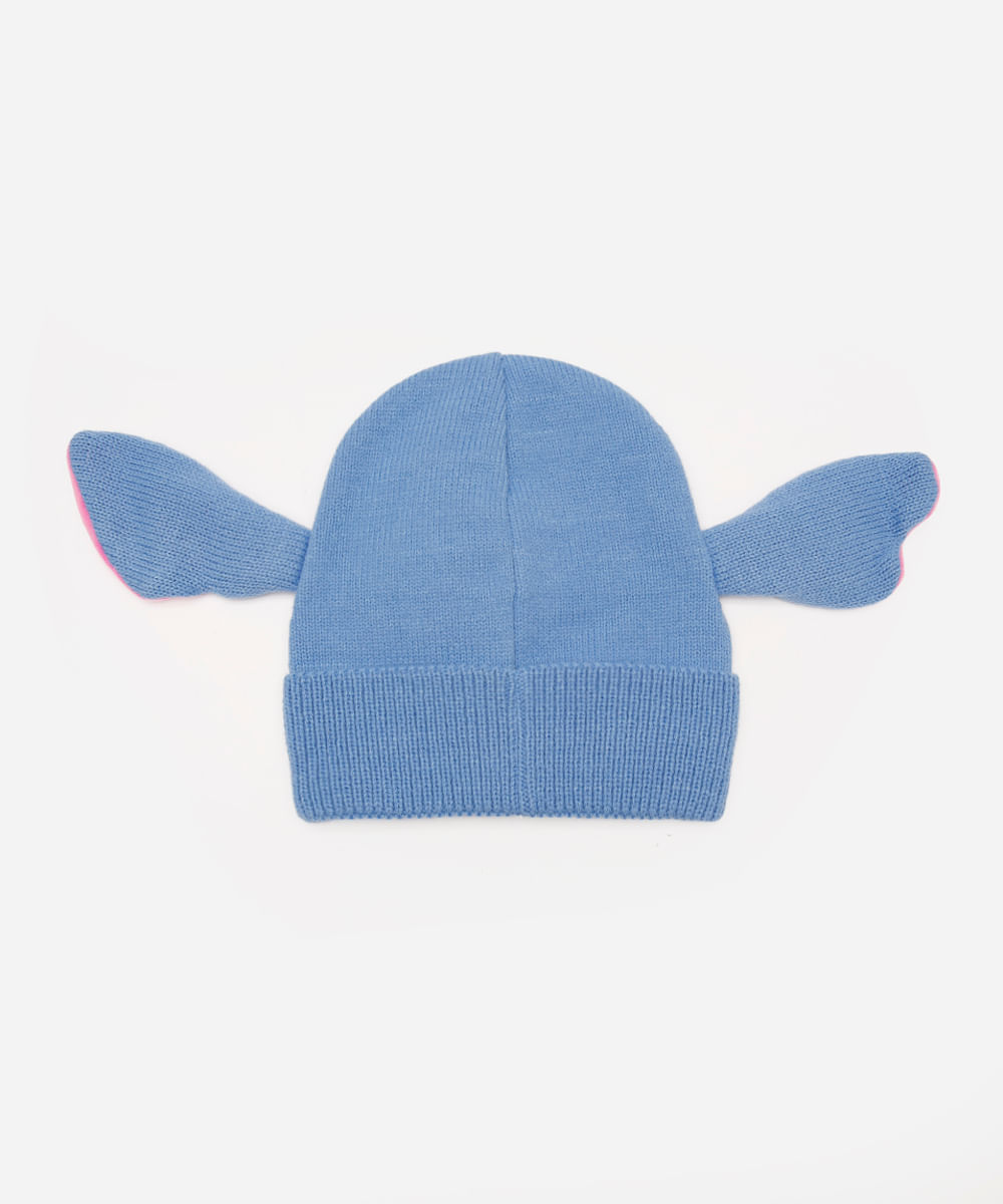 gorro infantil texturizado stitch azul