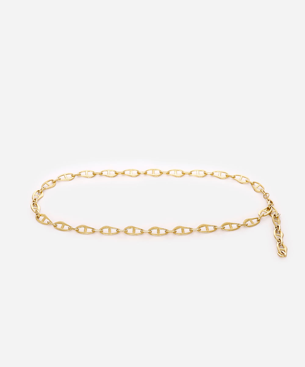 cinto feminino de corrente dourado