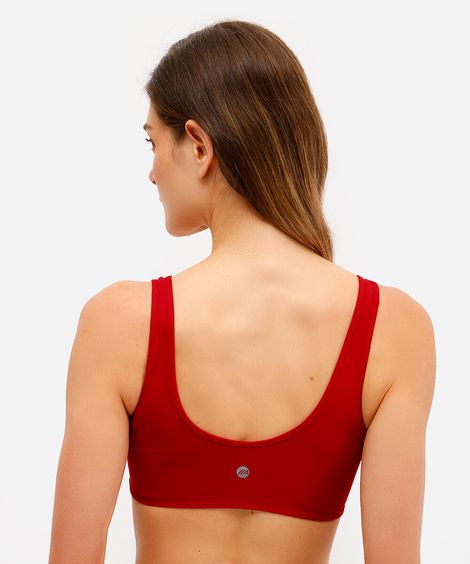 top feminino esportivo vermelho