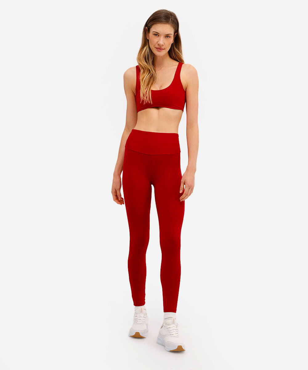 top feminino esportivo vermelho