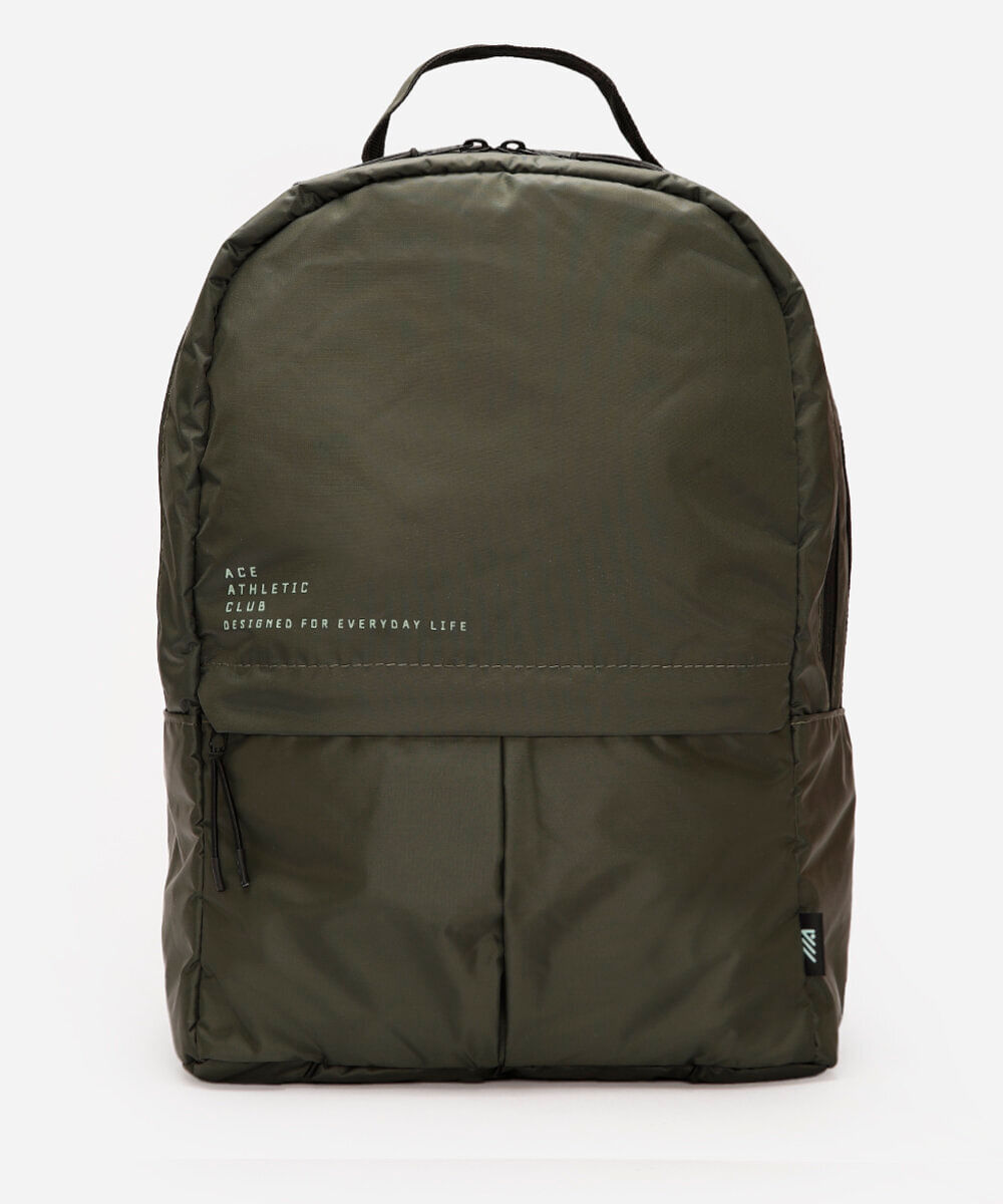 mochila com bolsos esportiva verde
