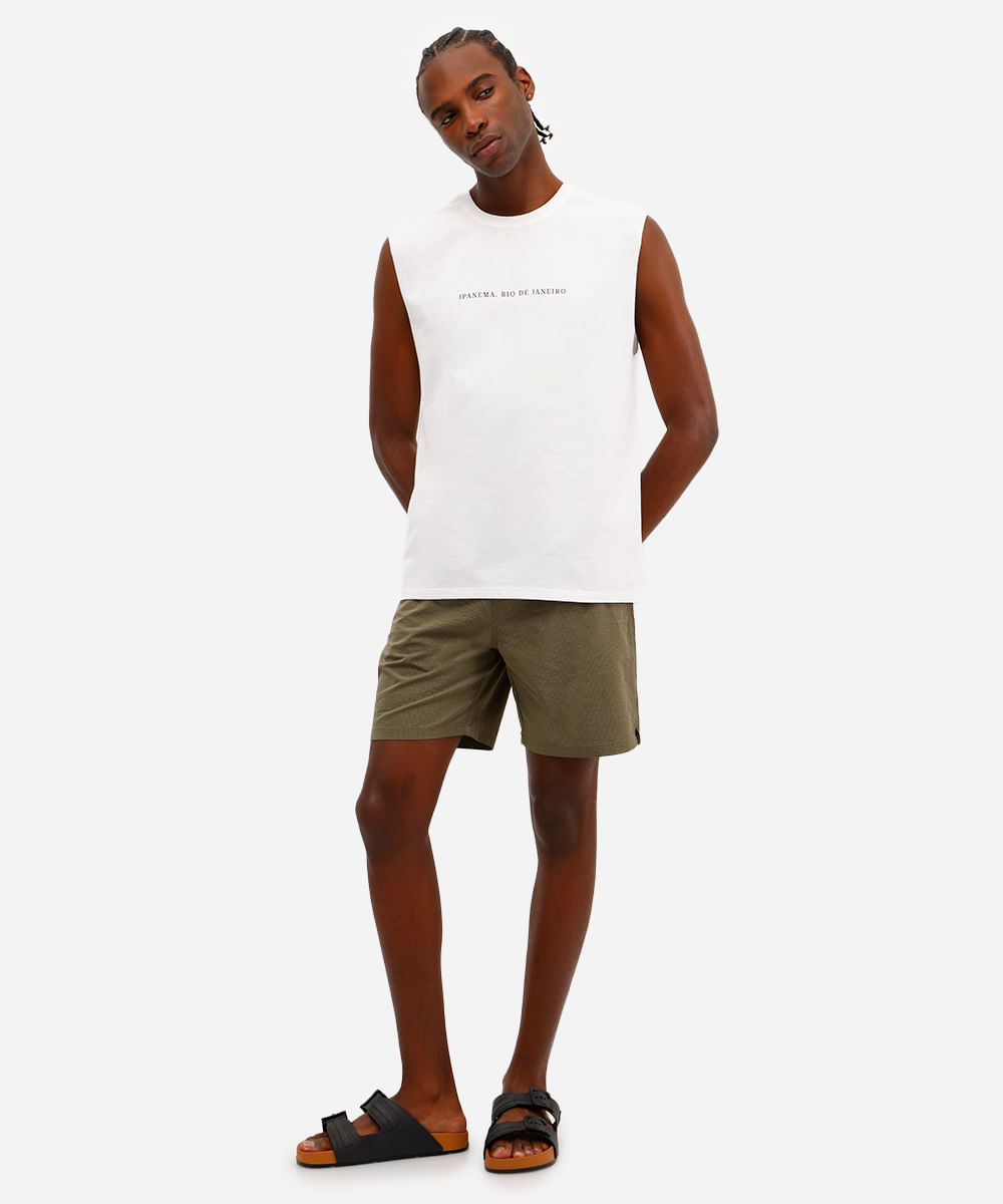 regata machão masculina estampada off white