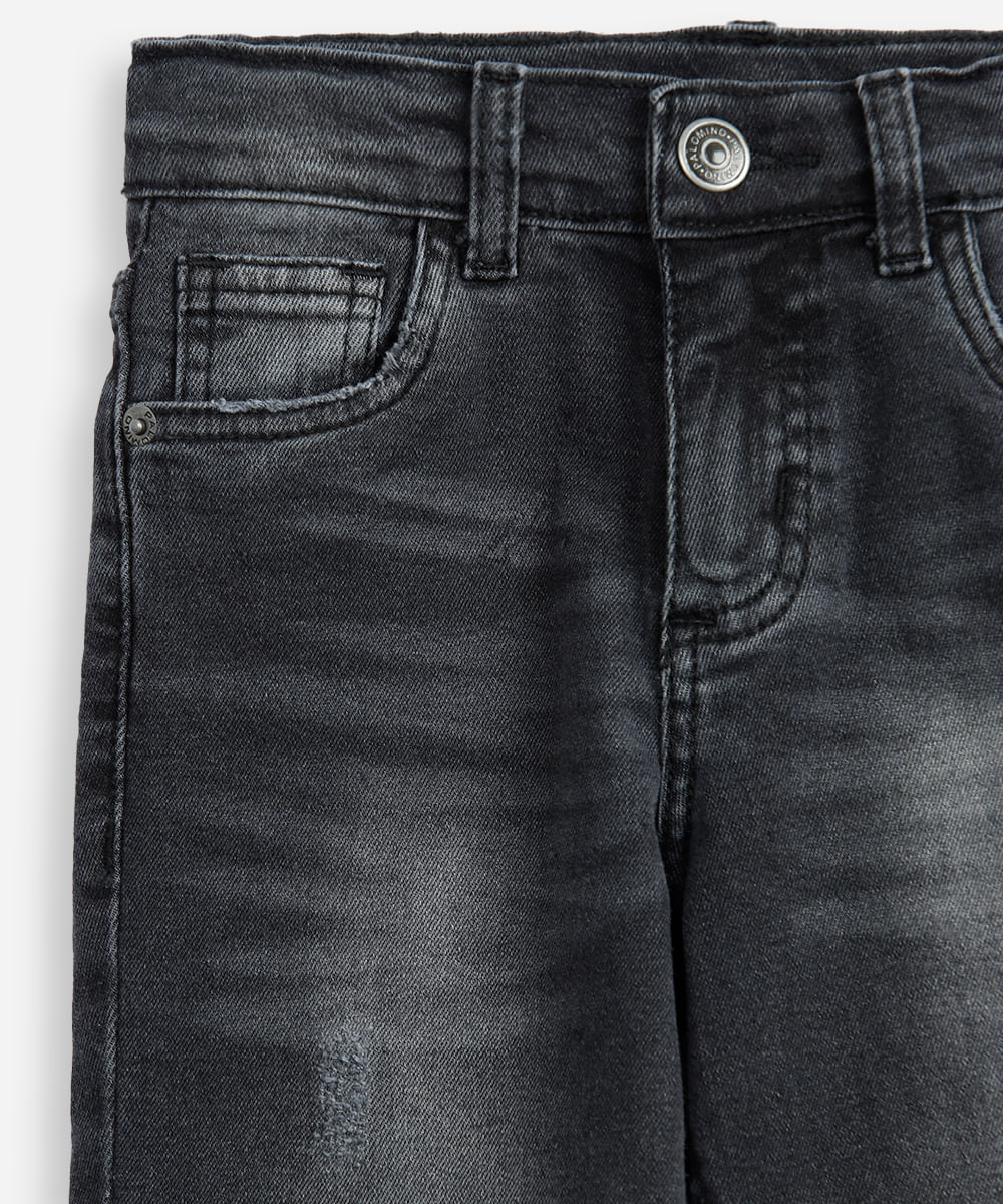 calça skinny infantil jeans preta