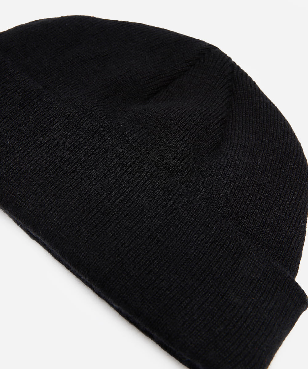 gorro unissex canelado antonio frajado preto