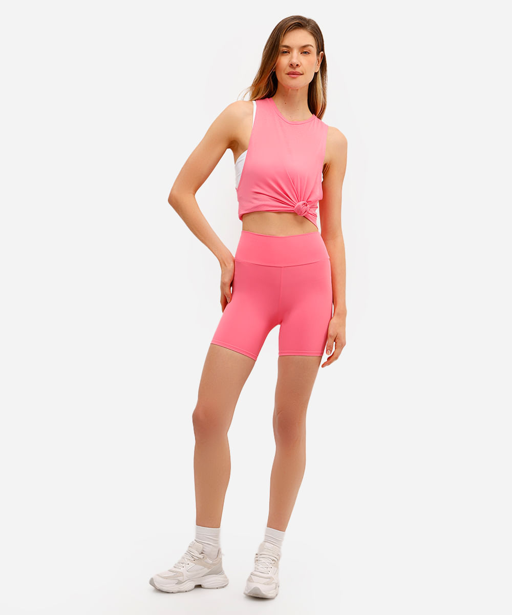 bermuda feminina esportiva rosa