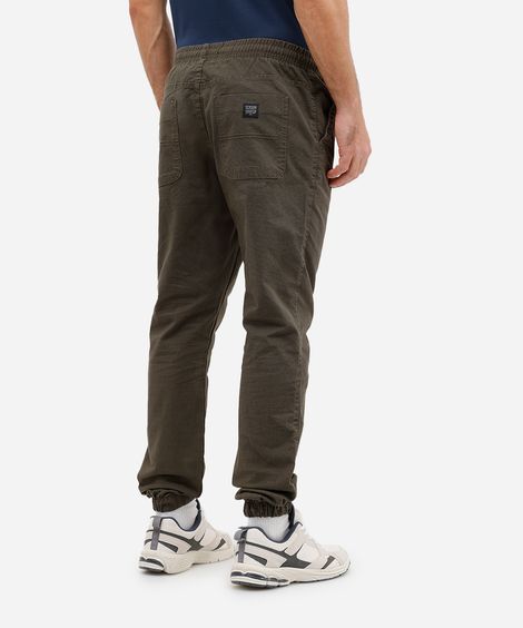 calça jogger de sarja verde