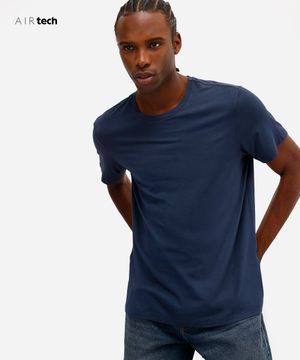 camiseta comfort masculina manga curta AIRtech azul