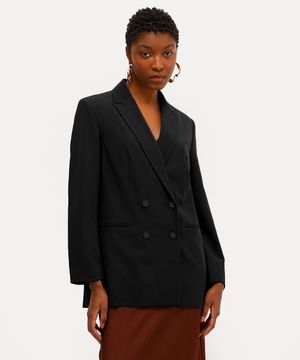 blazer feminino de alfaiataria preto