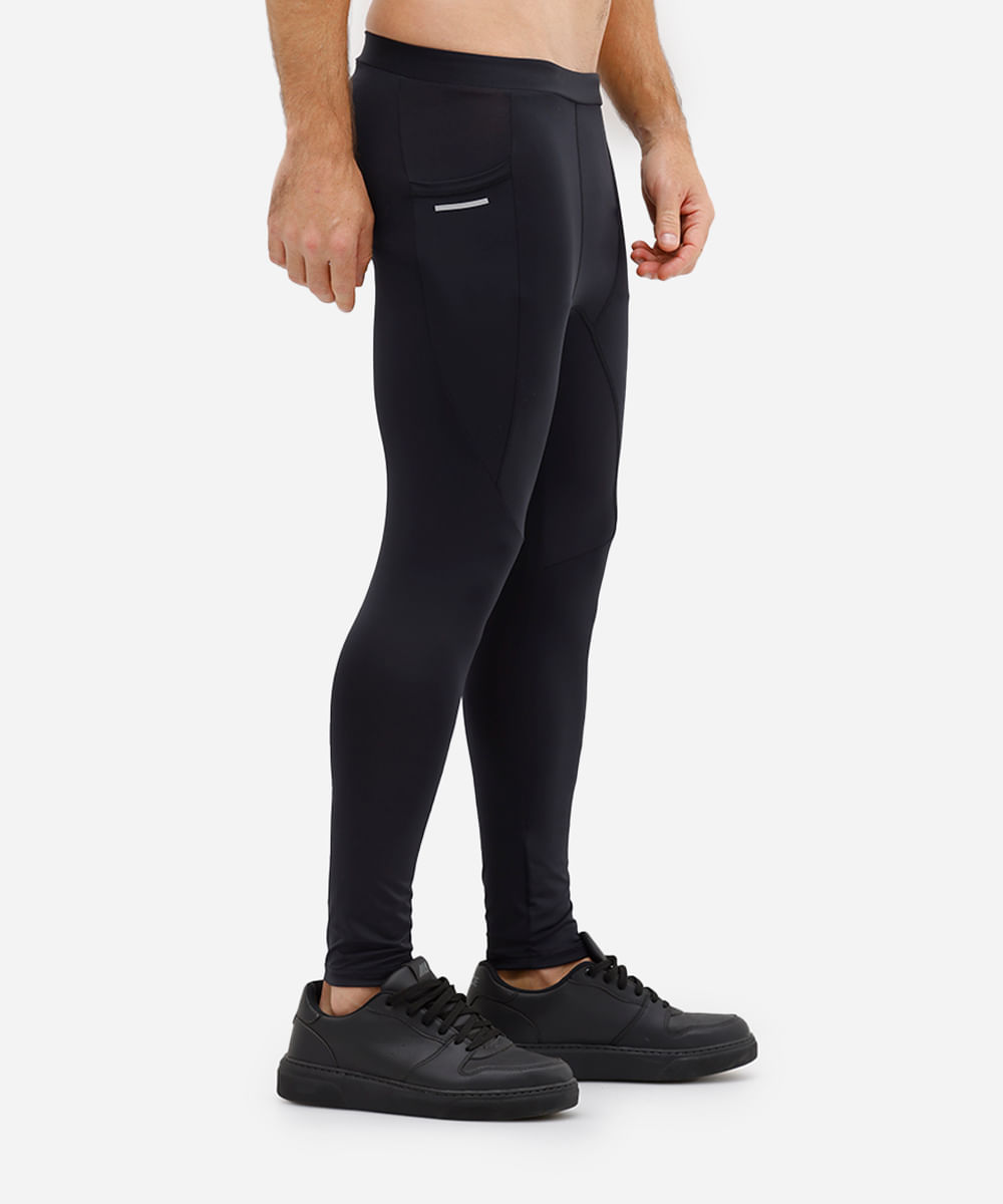 calça legging masculina com bolsos preta