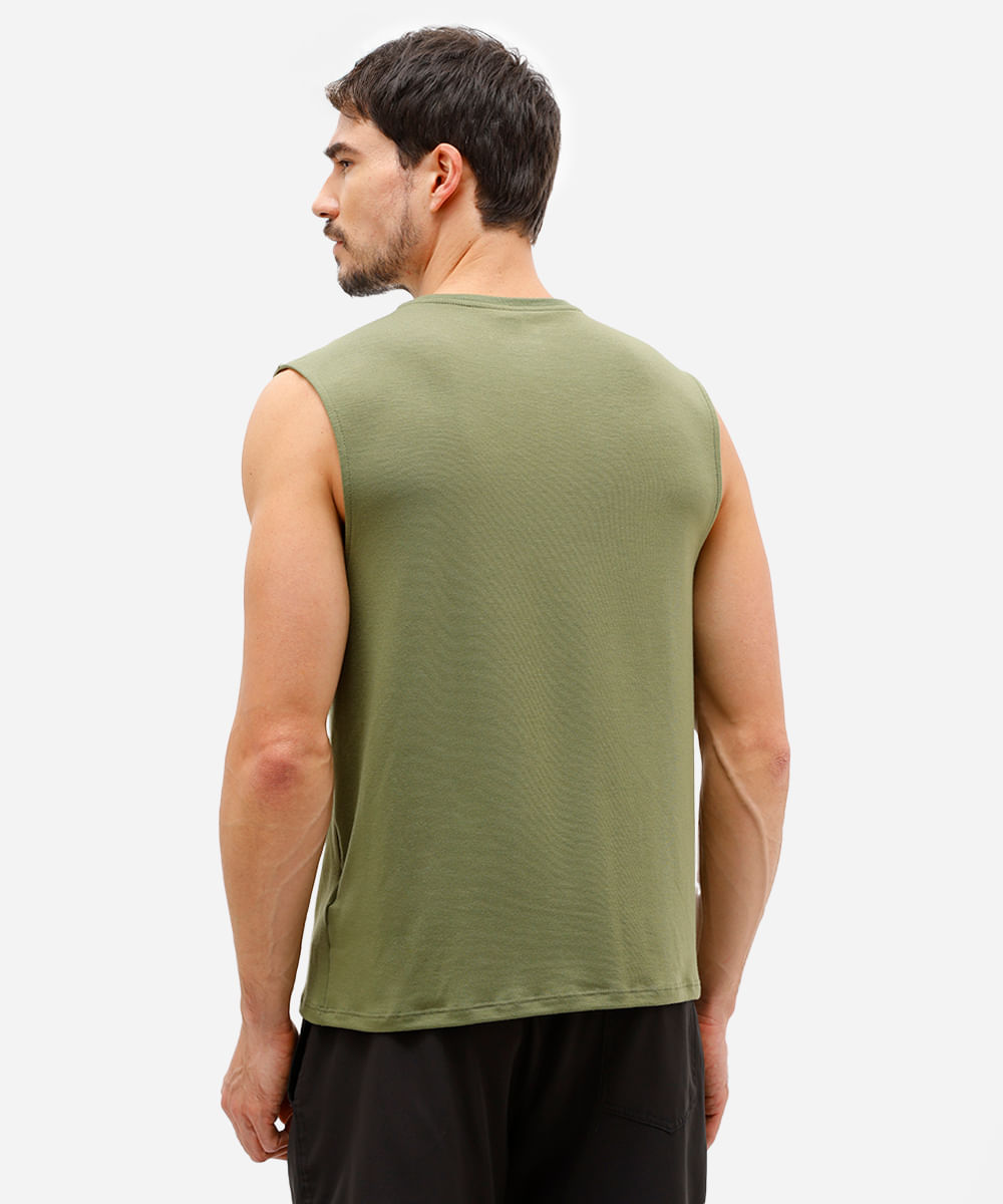 regata esportiva machão estampada verde