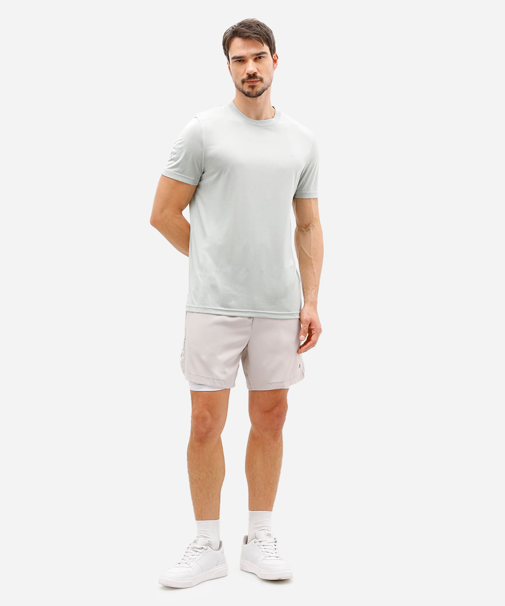 camiseta masculina esportiva verde