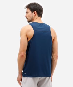 regata masculina esportiva ace com recorte training azul