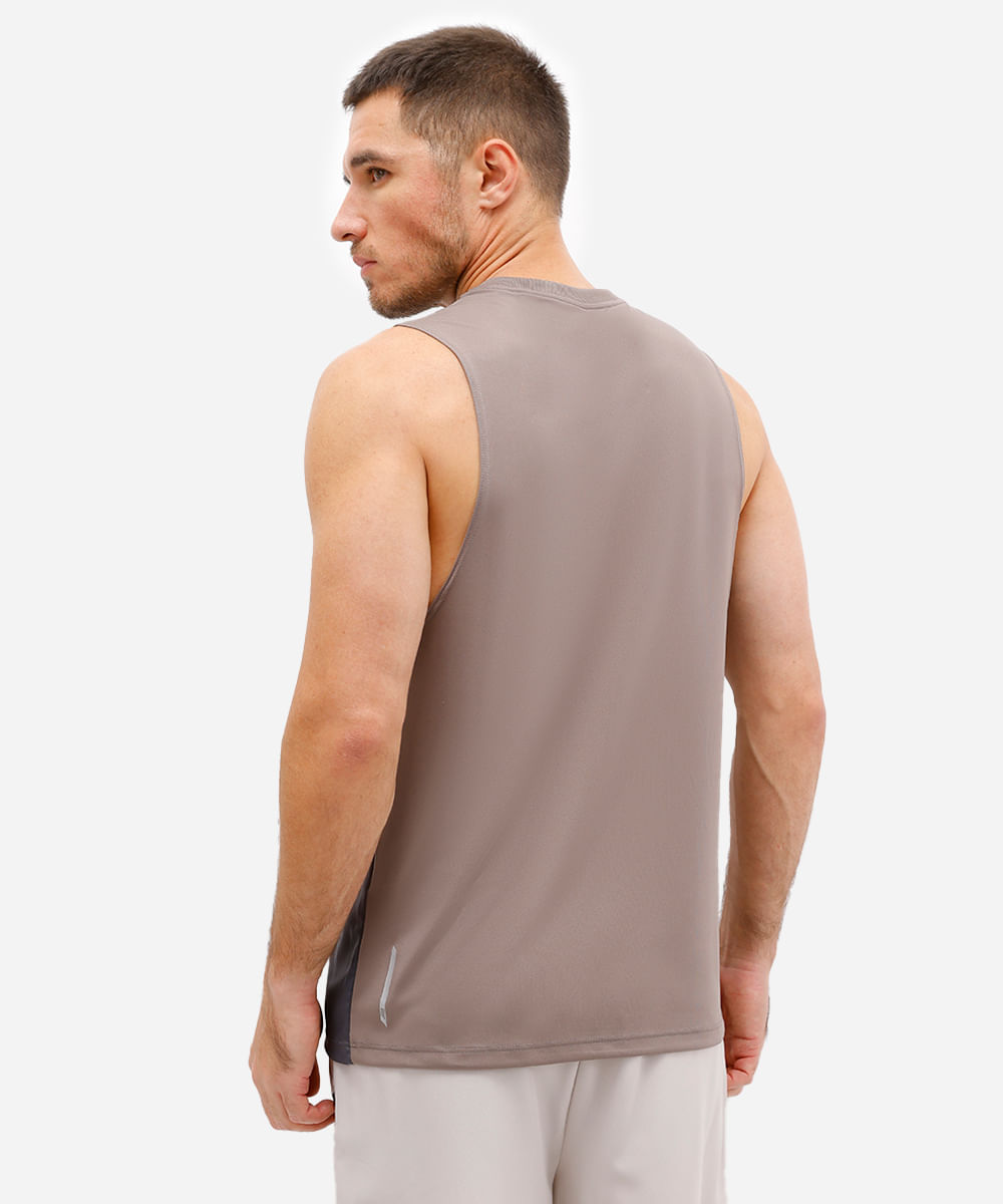 regata esportiva muscle masculina degradê marrom