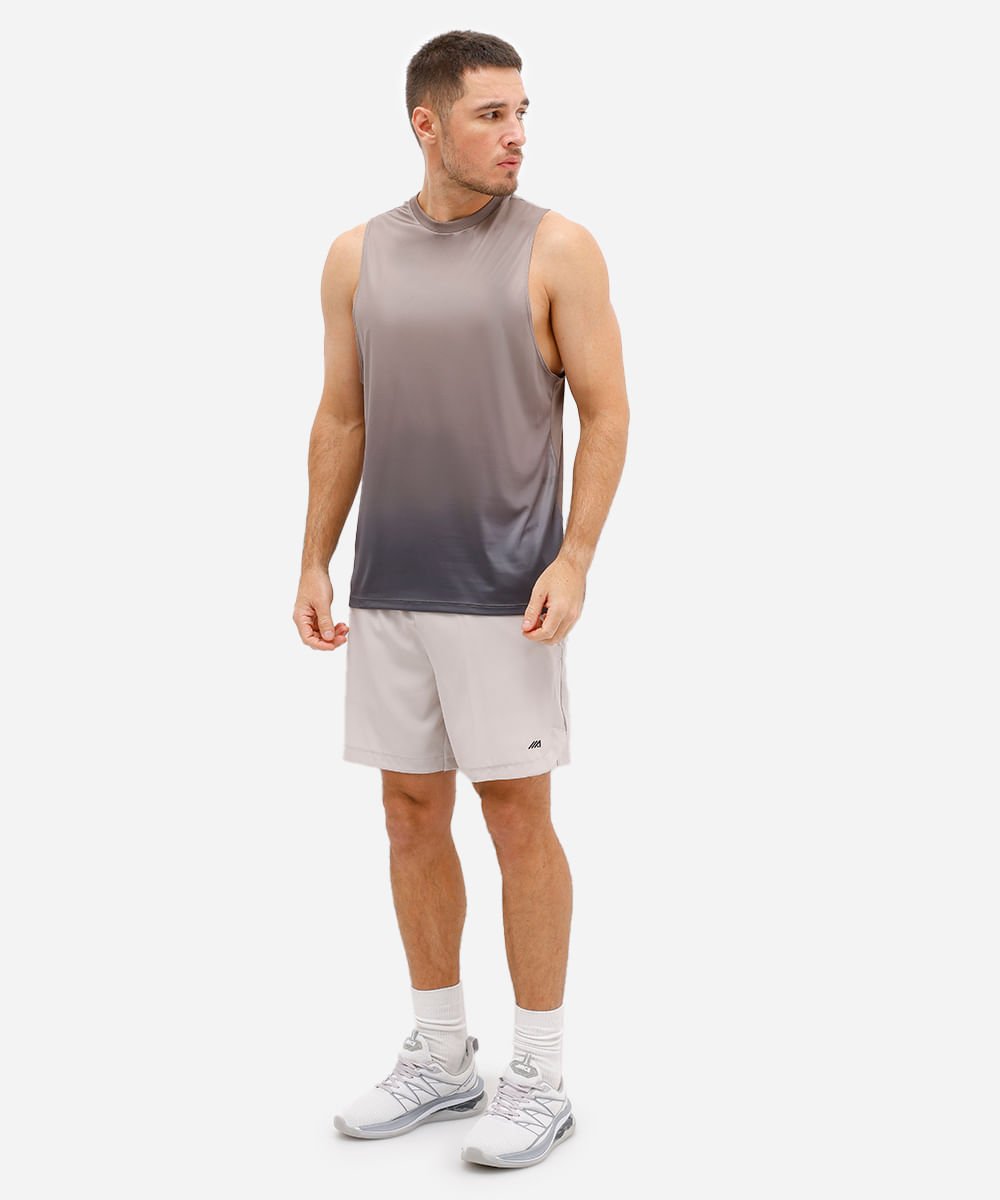 regata esportiva muscle masculina degradê marrom