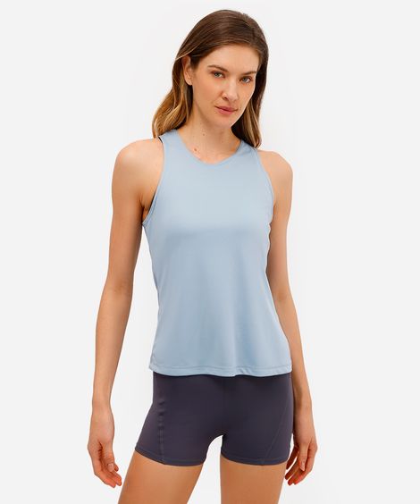 regata feminina com recortes cea sports azul