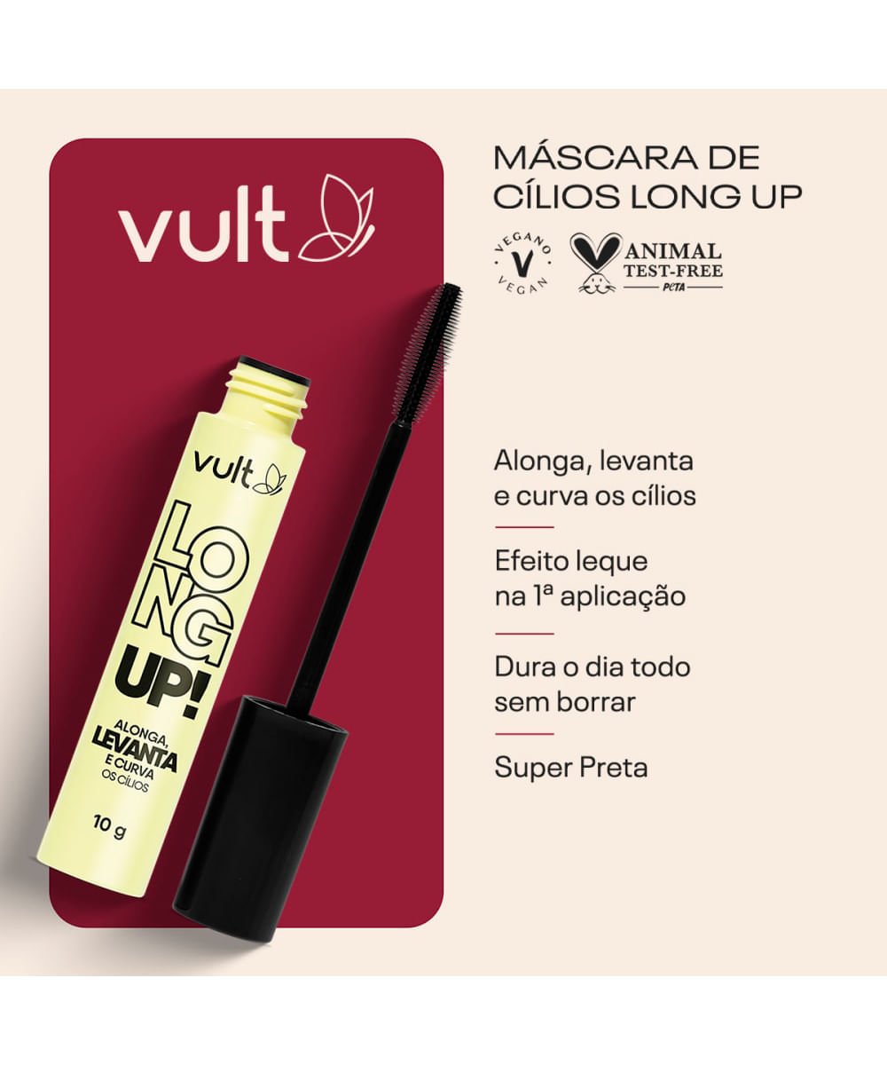 máscara de cílios vult long up 10g preta