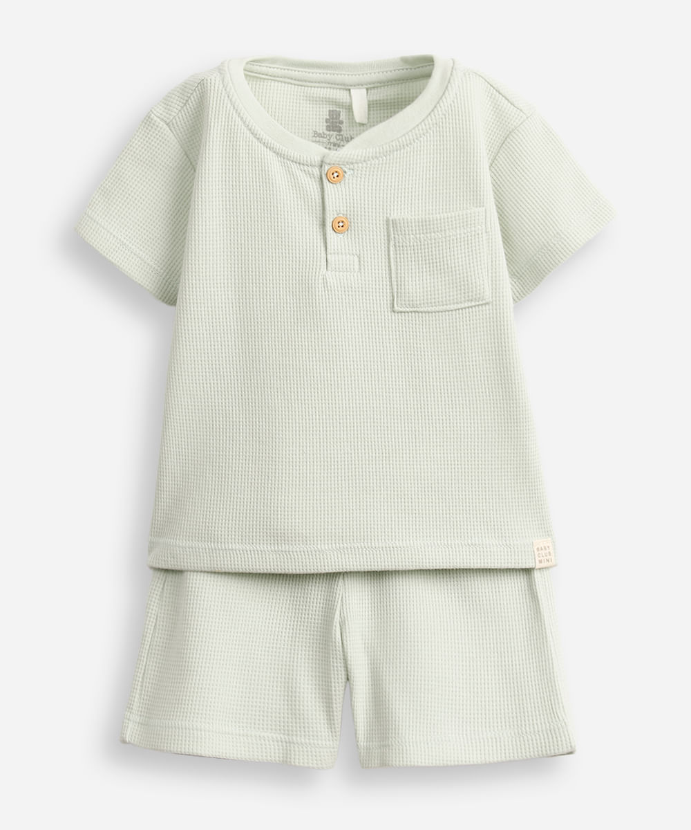 conjunto texturizado infantil verde