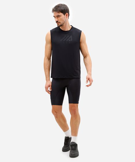bermuda masculina de compressão esportiva preta
