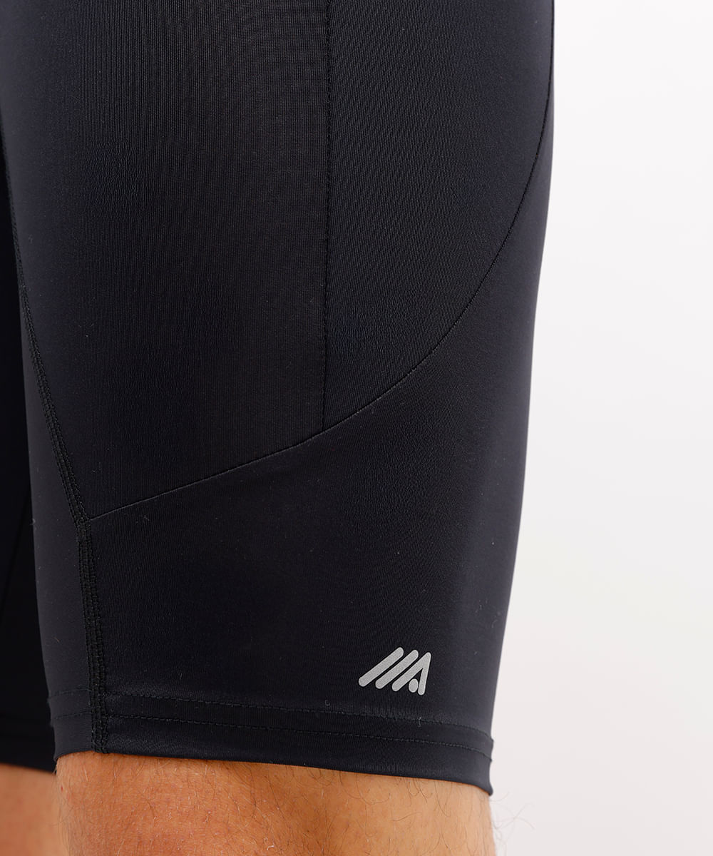 bermuda masculina de compressão esportiva preta