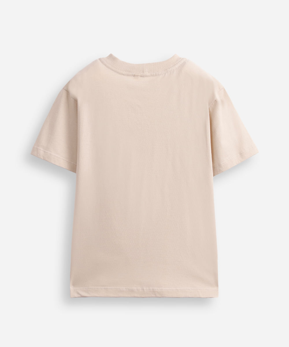 camiseta de algodão infantil como treinar o seu dragão bege
