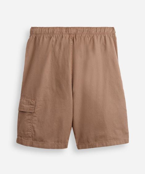 bermuda juvenil baggy sarja cargo marrom