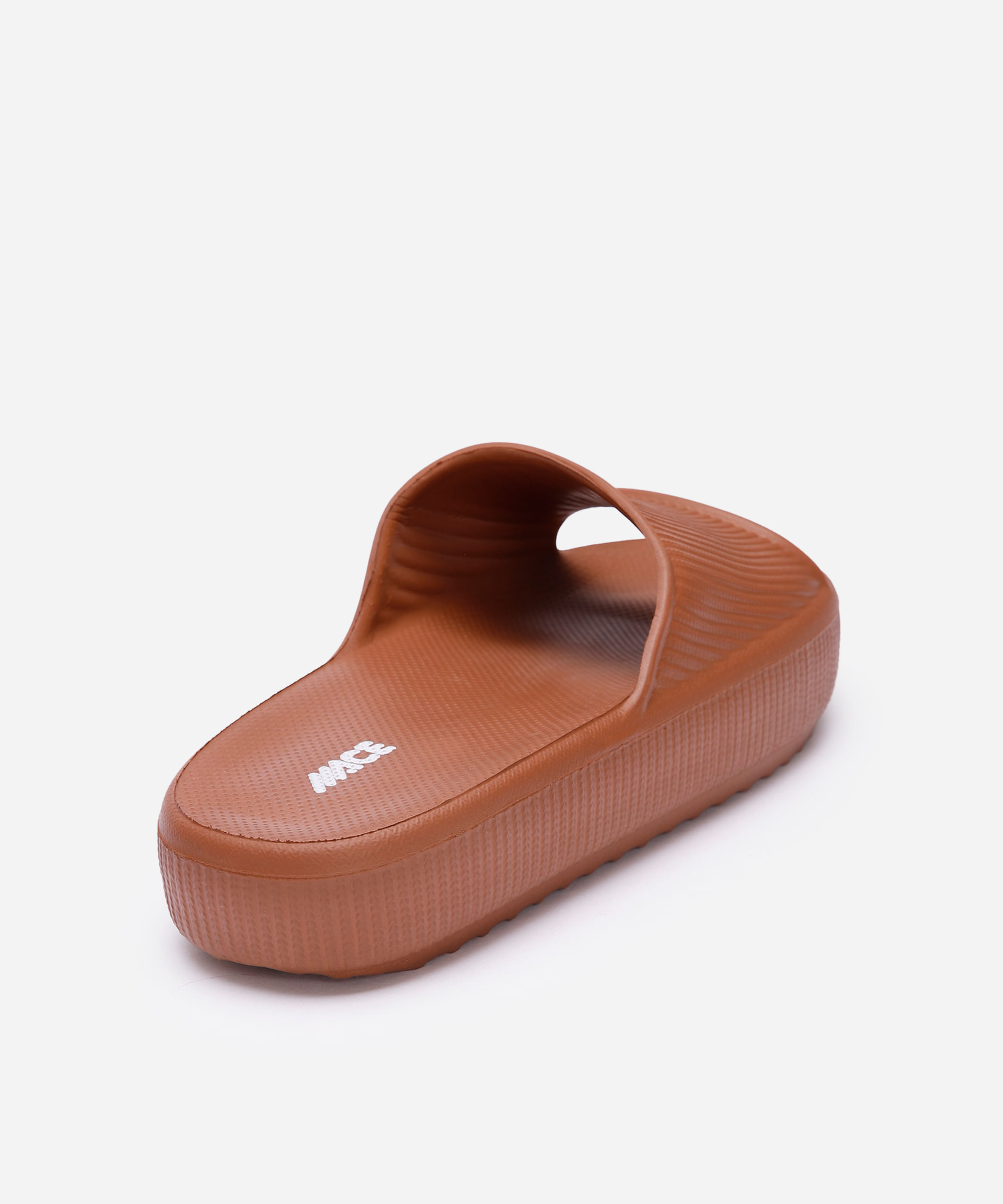 chinelo slide texturizado marrom