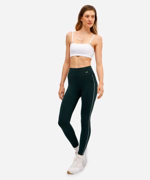 calça legging com bolsos esportiva ace verde