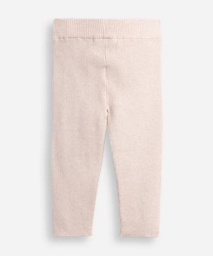 legging infantil tricot laço bege