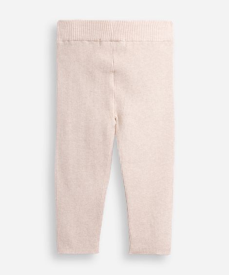 legging infantil tricot laço bege