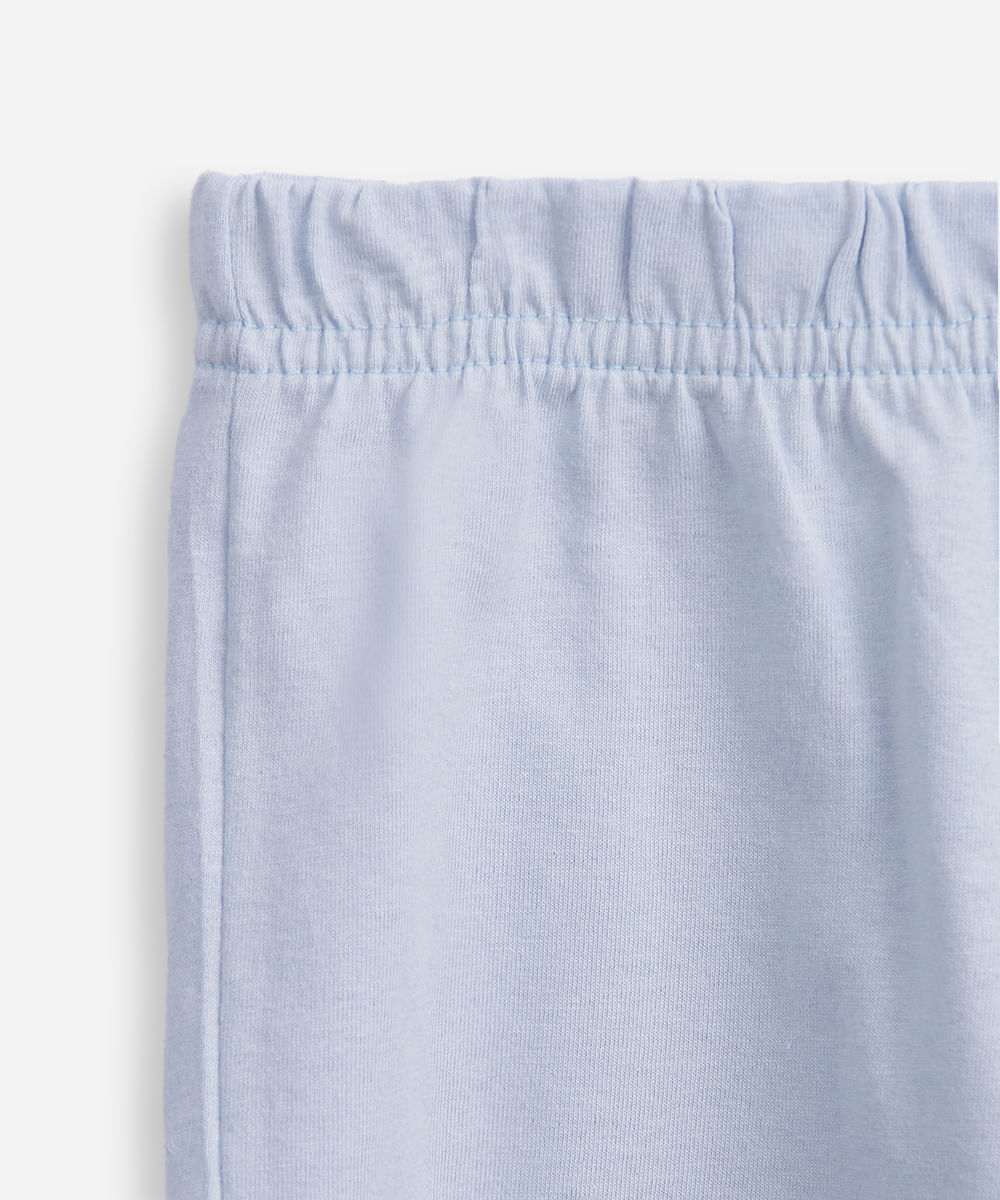 pijama curto infantil de algodão stitch azul