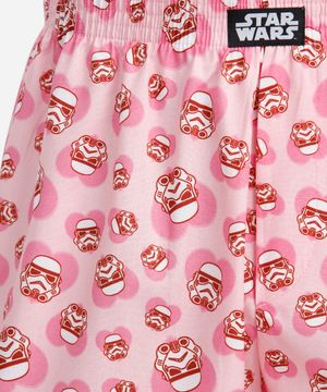 samba canção masculina de algodão star wars rosa