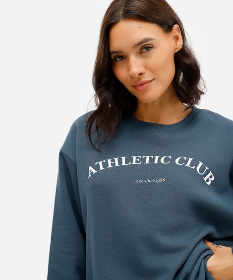 blusão oversized feminino esportivo athletic club verde