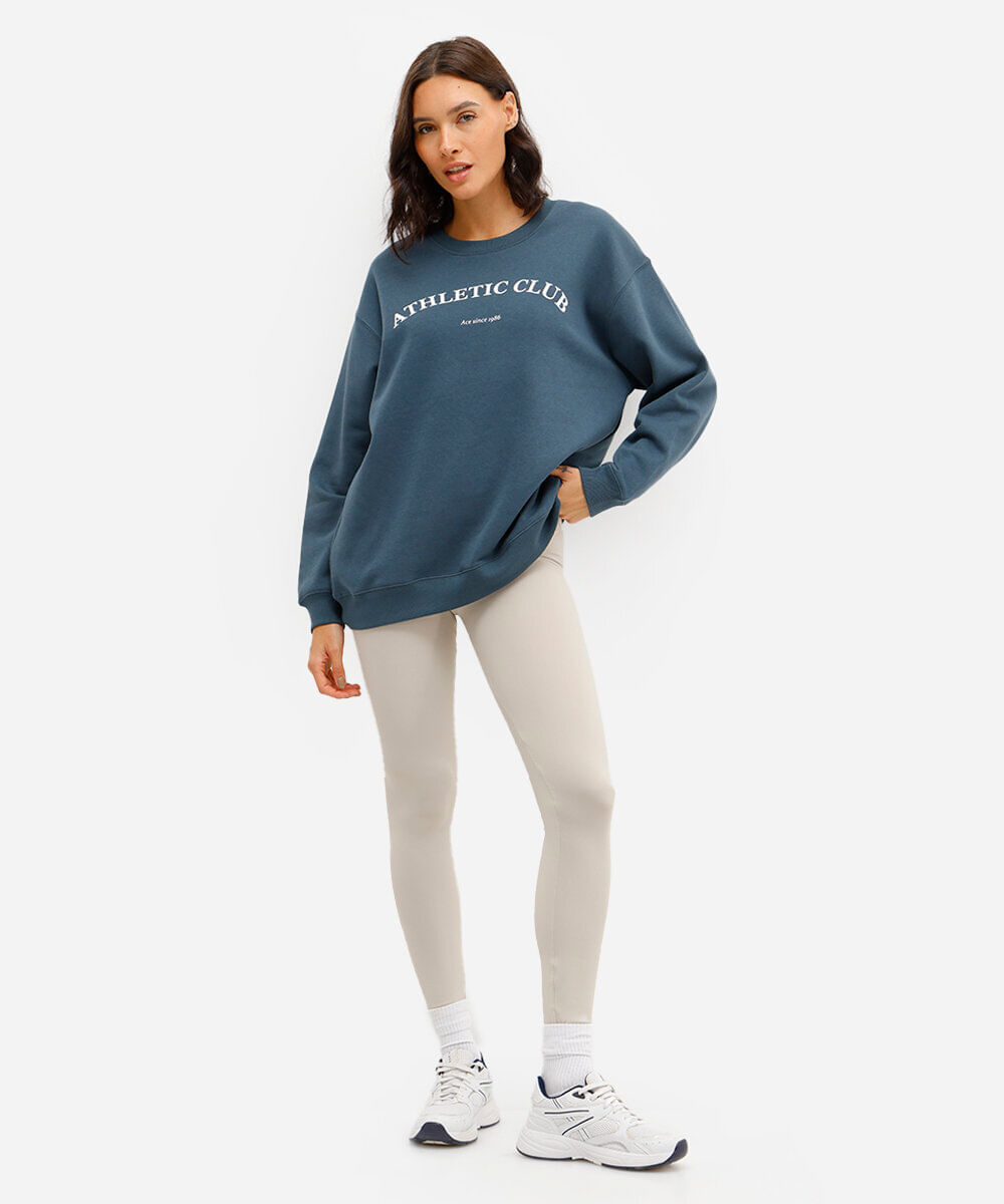 blusão oversized feminino esportivo athletic club verde