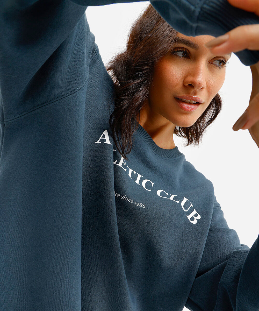 blusão oversized feminino esportivo athletic club verde