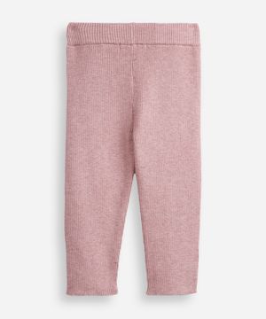 legging infantil tricot laço rosa