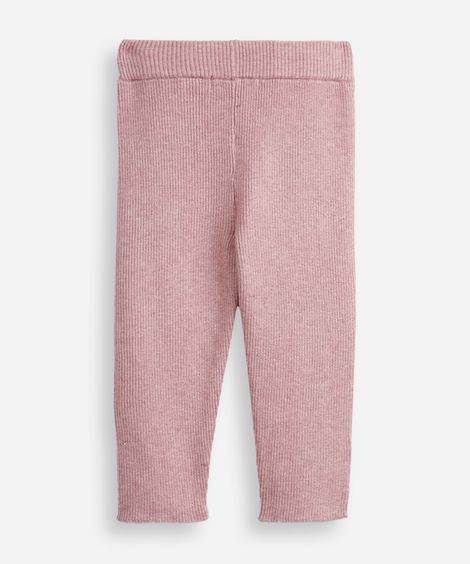 legging infantil tricot laço rosa