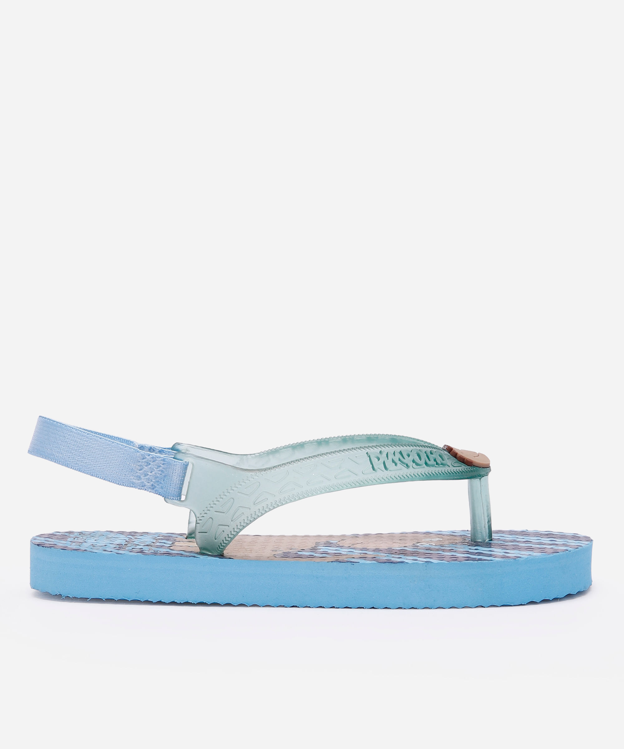 chinelo de dedo infantil dinossauro azul