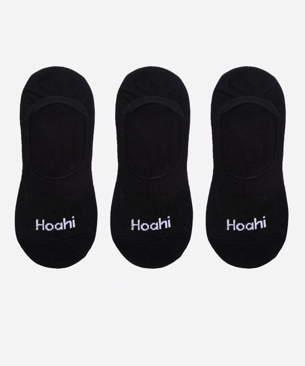 kit 3 meias invisíveis hoahi preto