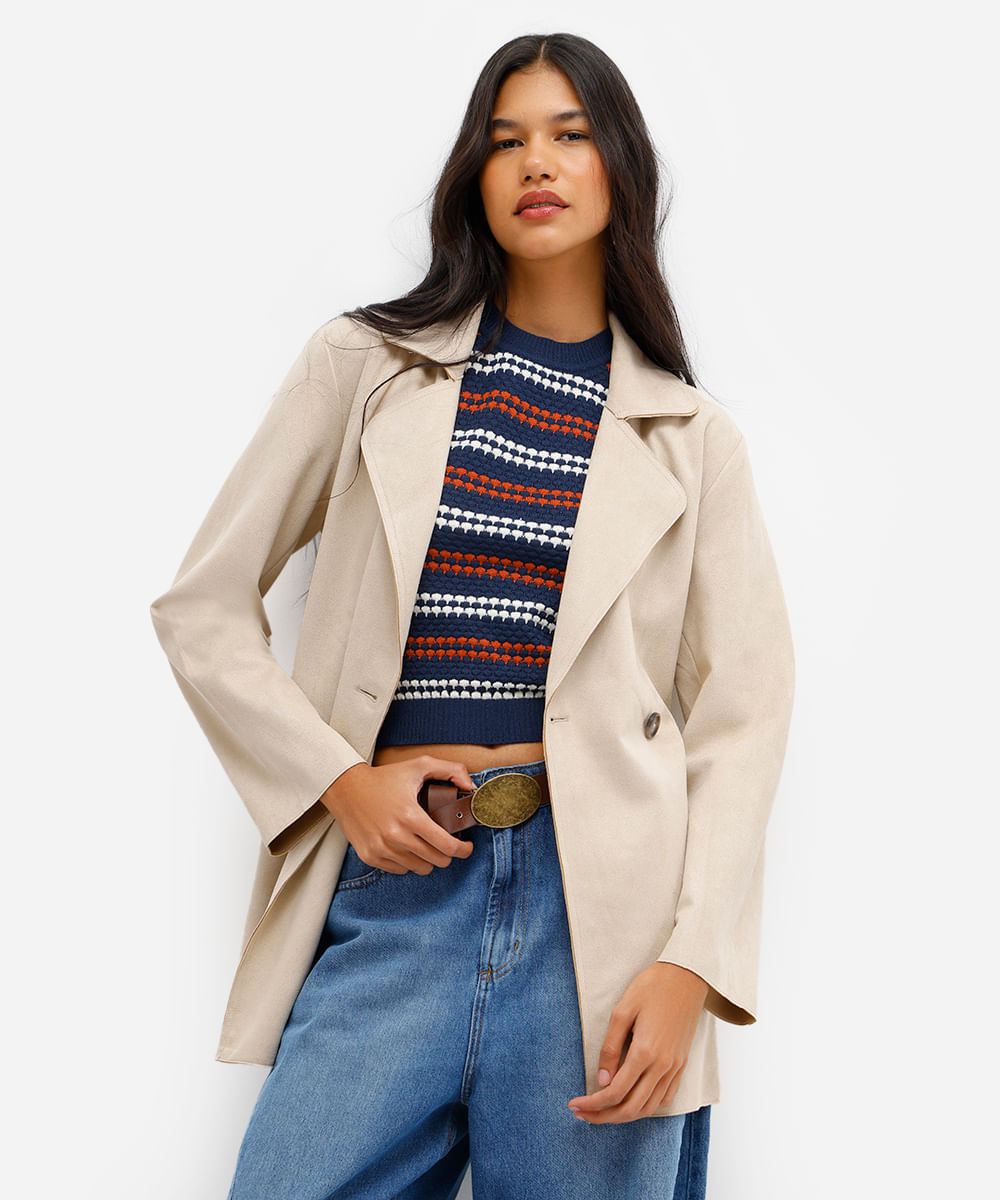 Jaquetas Femininas Sobretudo Feminino Lojas C&a Casaco Trench