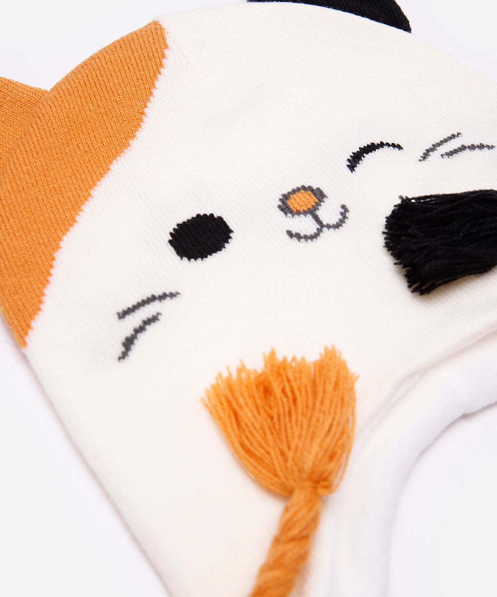 gorro infantil gatinho colorido