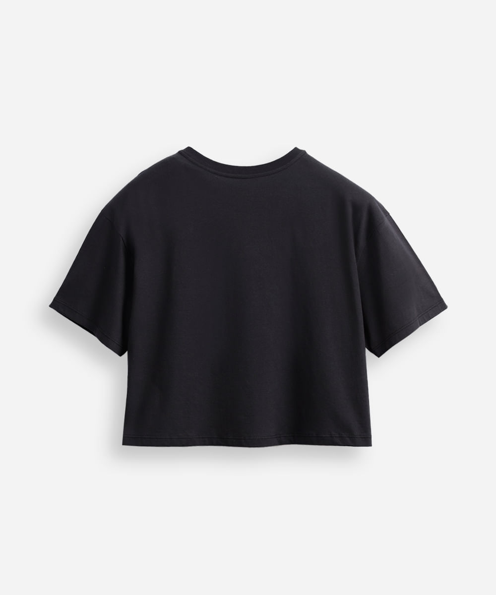 camiseta juvenil oversized stitch cinza